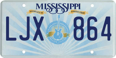 MS license plate LJX864