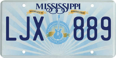 MS license plate LJX889