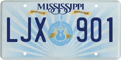 MS license plate LJX901
