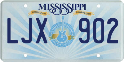 MS license plate LJX902