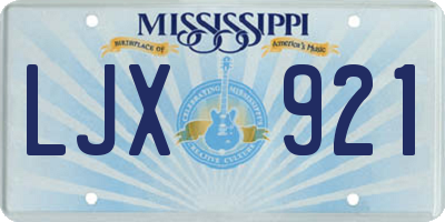 MS license plate LJX921