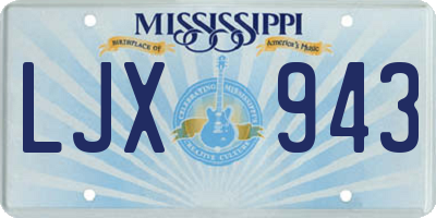 MS license plate LJX943