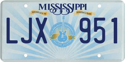 MS license plate LJX951
