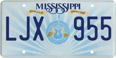 MS license plate LJX955