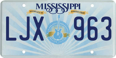 MS license plate LJX963