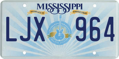 MS license plate LJX964
