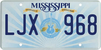 MS license plate LJX968