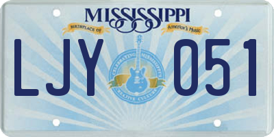MS license plate LJY051