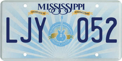 MS license plate LJY052