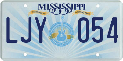 MS license plate LJY054
