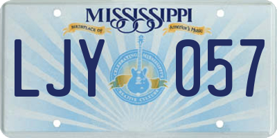 MS license plate LJY057