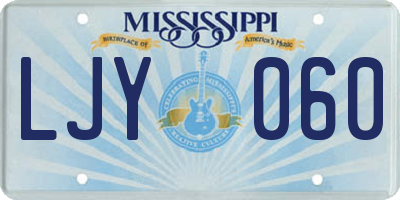 MS license plate LJY060