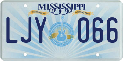 MS license plate LJY066