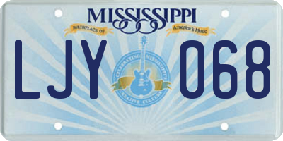 MS license plate LJY068