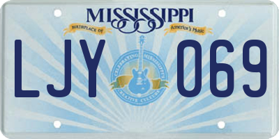 MS license plate LJY069