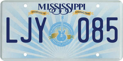 MS license plate LJY085