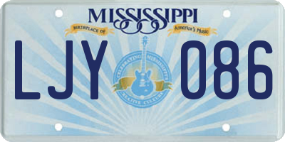 MS license plate LJY086
