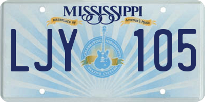 MS license plate LJY105