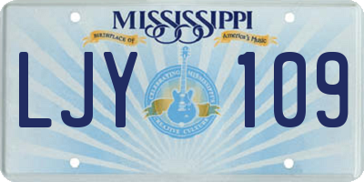 MS license plate LJY109