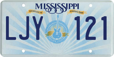 MS license plate LJY121