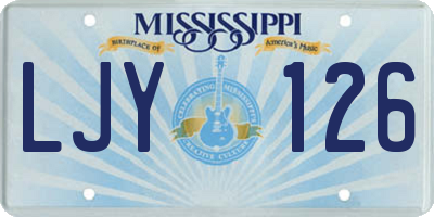 MS license plate LJY126