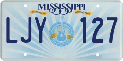 MS license plate LJY127