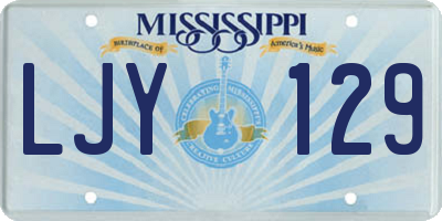 MS license plate LJY129