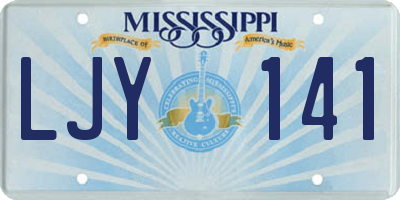 MS license plate LJY141