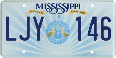 MS license plate LJY146
