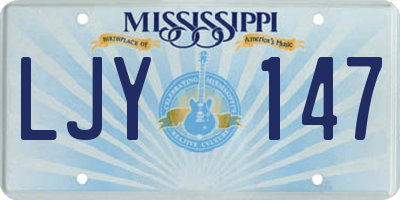 MS license plate LJY147