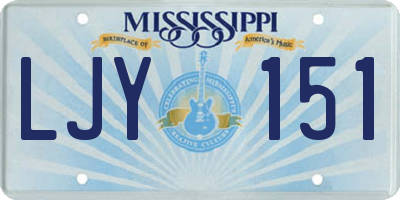 MS license plate LJY151