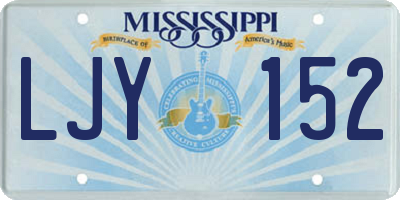 MS license plate LJY152