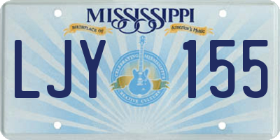 MS license plate LJY155