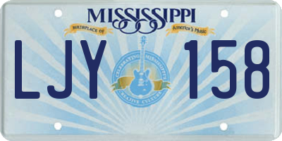 MS license plate LJY158