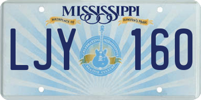 MS license plate LJY160