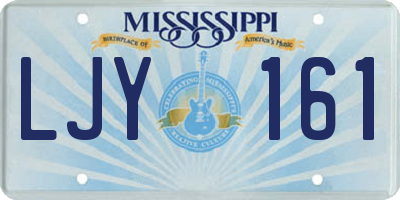 MS license plate LJY161