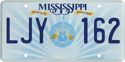 MS license plate LJY162