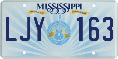 MS license plate LJY163