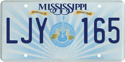 MS license plate LJY165