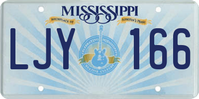 MS license plate LJY166