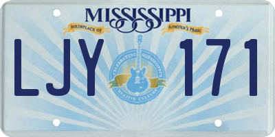 MS license plate LJY171