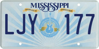MS license plate LJY177