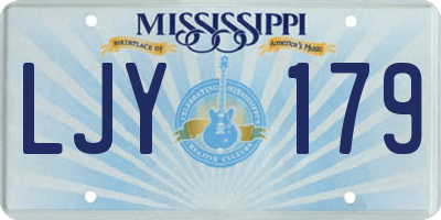 MS license plate LJY179