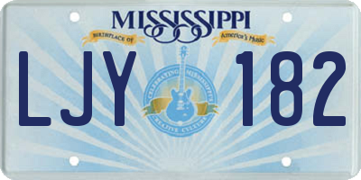 MS license plate LJY182
