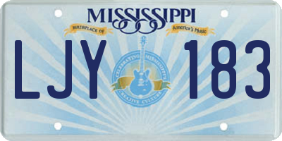 MS license plate LJY183