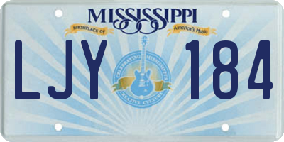 MS license plate LJY184