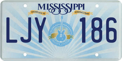 MS license plate LJY186