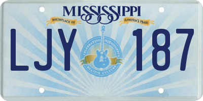 MS license plate LJY187