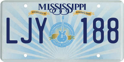 MS license plate LJY188