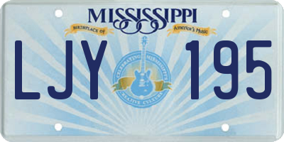 MS license plate LJY195